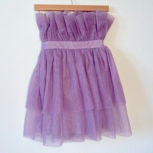 NWT THIRTY-THIRTY LAVENDER TULE MINI DRESS SIZE SMALL‎